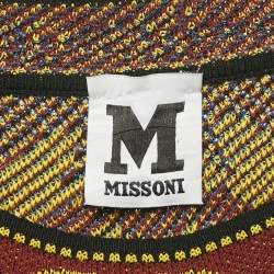 Pre Owned M Missoni Multicolor Patterned Knit Midi Dress M