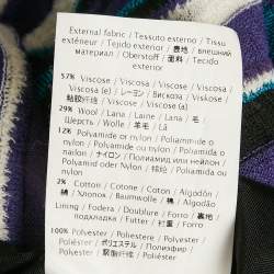 Pre Owned M Missoni Purple Striped Knit Maxi Skirt M