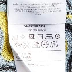 مملوكة مسبقًا M Missoni Grey Wavy Knit Sheer Sleeveless Top S