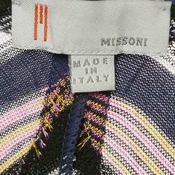 M Missoni Multicolor Patterned Knit V-Neck Sleeveless Short Dress S