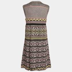 M Missoni Metallic/Black Lurex Knit Sleeveless Dress S