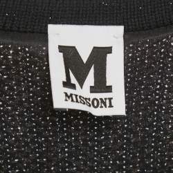 M Missoni Metallic/Black Lurex Knit Sleeveless Dress S