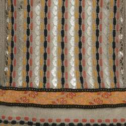 M Missoni Beige/Multicolor Patterned Knit Midi Dress S
