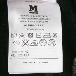 Pre Owned M Missoni Black Patterned Knit Long Sleeve Top M