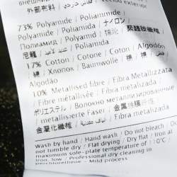 Pre Owned M Missoni Black/Metallic Patterned Lurex Knit Top L