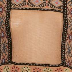 Pre Owned M Missoni Brown/Multicolor Patterned Knit Sleeveless Midi Dress L