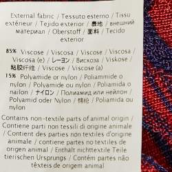 Pre Owned M Missoni Red Patterned Knit Button Front Cardigan M