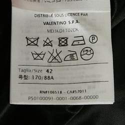 Pre Owned M Missoni Pink/Black Chevron Pattern Knit Long Sleeve Dress M