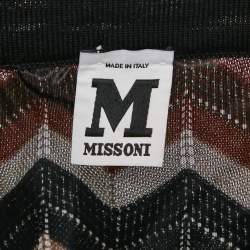 M Missoni Multicolor Chevron Pattern Knit Skirt M