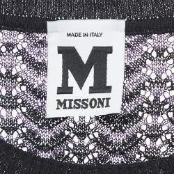 M Missoni Multicolor Wave Pattern Knit Long Sleeve Top S