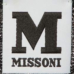 مملوكة مسبقًا توب إم ميسوني تريكوه من اللوريكس الأسود مع تفاصيل ربط أمامية بدون أكمام مقاس كبير (لارج)