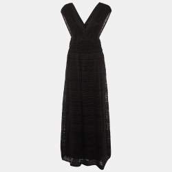 M Missoni Black Lurex Knit Sleeveless Maxi Dress M