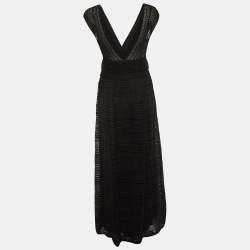 M Missoni Black Lurex Knit Sleeveless Maxi Dress M