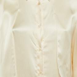 M Missoni Cream Silk Button Front Layered Shirt M