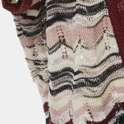 M Missoni Patterned Knit Wool Blend Top S