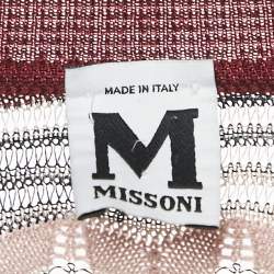 M Missoni Patterned Knit Wool Blend Top S