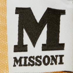 M Missoni Yellow Ribbed Knit Maxi Skirt M