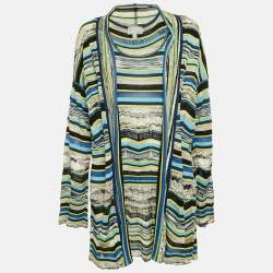M Missoni Multicolor Knit Tank Top & Cardigan Set L