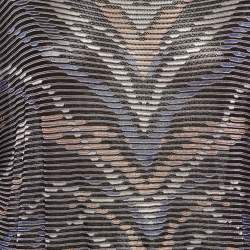 Pre Owned M Missoni Black Animal Pattern Knit Shift Dress L