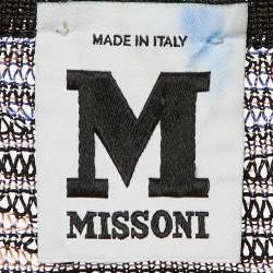 Pre Owned M Missoni Black Animal Pattern Knit Shift Dress L