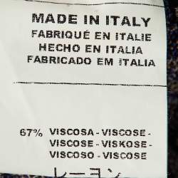 Pre Owned M Missoni Black Animal Pattern Knit Shift Dress L