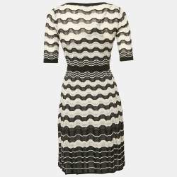 M Missoni Black Patterned Knit Mini Dress S