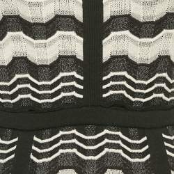 M Missoni Black Patterned Knit Mini Dress S