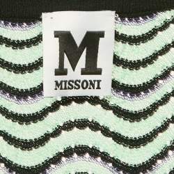 M Missoni Multicolor Wave Pattern Knit Short Dress L