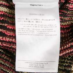 M Missoni Multicolor Lurex Knit Cardigan XL