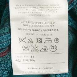 M Missoni Teal Blue Patterned Knit Maxi Dress S