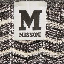 M Missoni Black Patterned Lurex Knit Mini Dress M