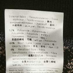 Pre Owned M Missoni Black Patterned Lurex Knit Long Cardigan S