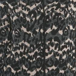 Pre Owned M Missoni Black Patterned Lurex Knit Long Cardigan S