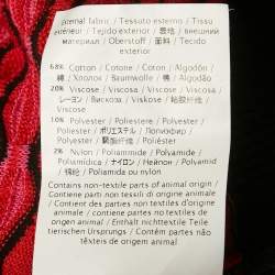 M MissonI Red Crochet Collar Patterned Knit Cardigan S