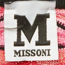 M MissonI Red Crochet Collar Patterned Knit Cardigan S
