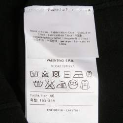 Pre Owned M Missoni Black Stretch Knit Short Sleeve Top S