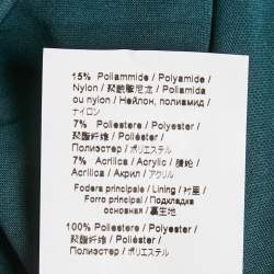 Pre Owned M Missoni Teal Blue Patterned Lurex Knit Mini Skirt M