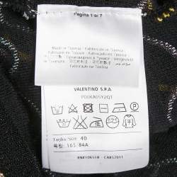 M Missoni Black Patterned Open Front Cardigan S