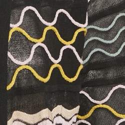 M Missoni Black Patterned Open Front Cardigan S