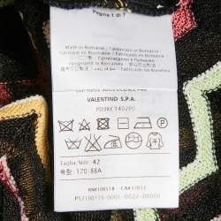 M Missoni Black Patterned Knit Sheer Top M 