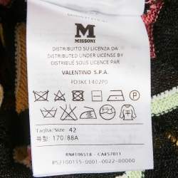 M Missoni Black Patterned Knit Sheer Top M 