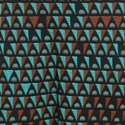 Pre Owned Missoni Green/Brown Pattern Knit Knee Length Skirt S