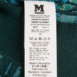 M Missoni Green/Blue Patterned Lurex Knit Top M