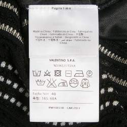 Pre Owned M Missoni Black Patterned Flared Short Skirt S