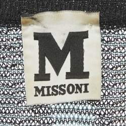 M Missoni Blue Lurex Knit Short Dress S