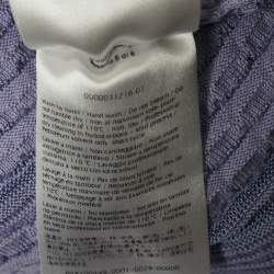 M Missoni Purple Patterned Cotton Blend Knit Short Dress S
