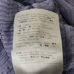 M Missoni Purple Patterned Cotton Blend Knit Short Dress S