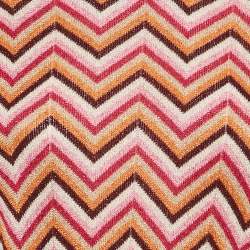 M Missoni Multicolor Chevron Lurex Knit Long Sleeve Jumper L