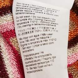 M Missoni Multicolor Chevron Lurex Knit Long Sleeve Jumper L