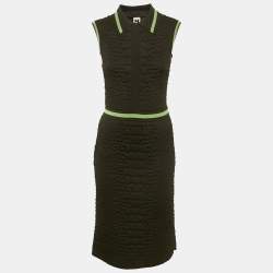 M Missoni Black Textured Knit Sleeveless Midi Dress M